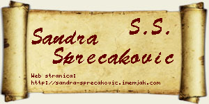 Sandra Sprečaković vizit kartica